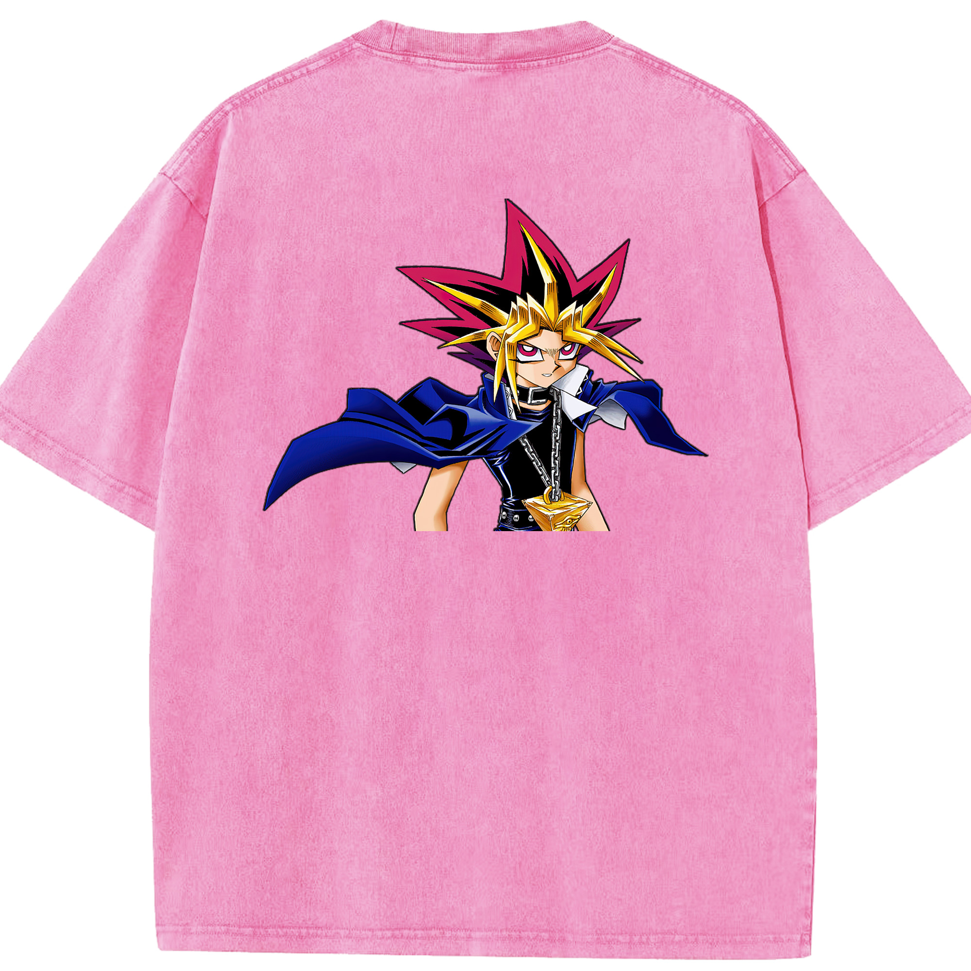 （画像用） 遊☆戯☆王 Yu-Gi-Oh! 綿100% ヴィンテージ風 半袖Tシャツ（背面プリント）